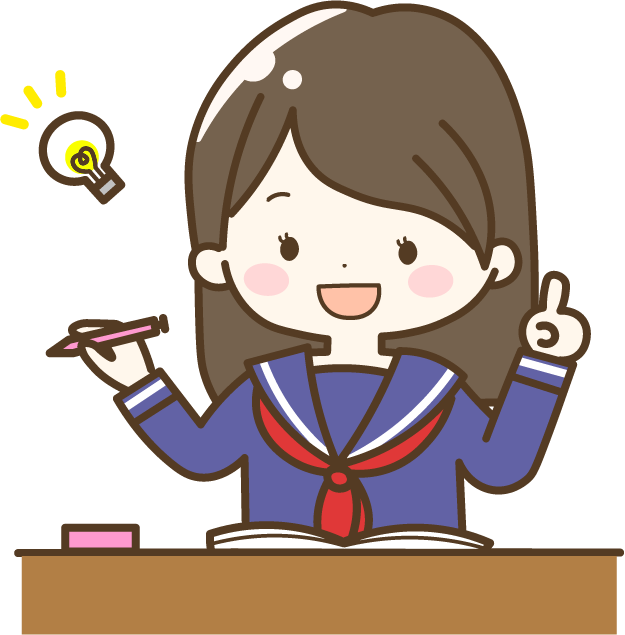 理解ができた勉強中の女子学生